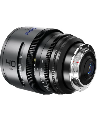 DZOFilm Pavo 40mm 2x Anamorphic T2.1 PL & EF Mount (S35) Bleu