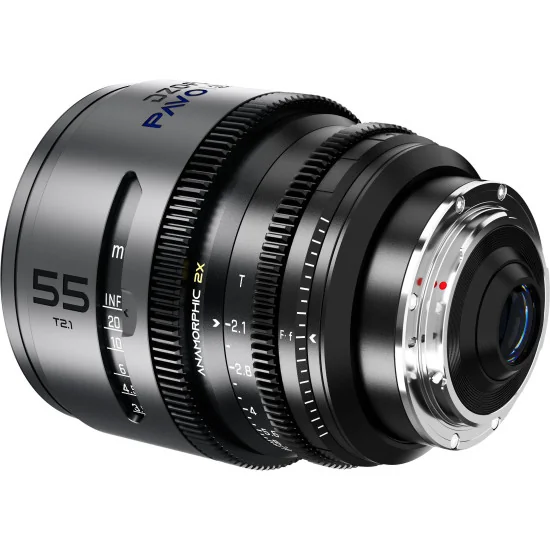 DZOFilm Pavo 55mm 2x Anamorphic T2.1 PL & EF Mount (S35) | Objectif Anamorphique, Revêtement bleu