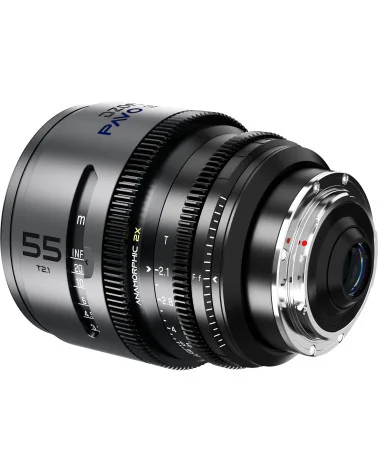 DZOFilm Pavo 55mm 2x Anamorphic T2.1 PL & EF Mount (S35) | Objectif Anamorphique, Revêtement bleu