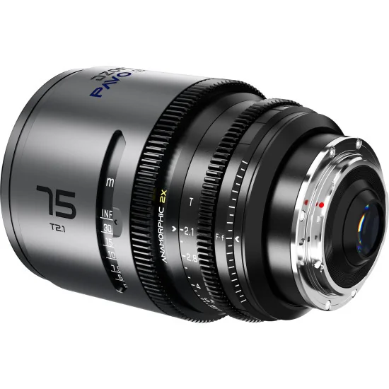 DZOFilm Pavo 75mm 2x Anamorphic T2.1 PL & EF Mount (S35) | Objectif Anamorphique, Revêtement bleu