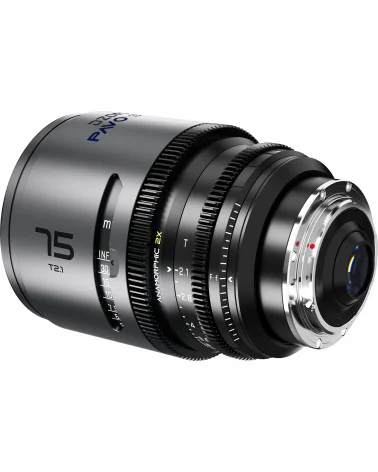 DZOFilm Pavo 75mm 2x Anamorphic T2.1 PL & EF Mount (S35) | Objectif Anamorphique, Revêtement bleu