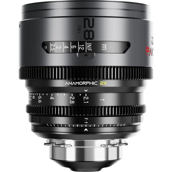 DZOFilm Pavo 2x Anamorphic 6-Lens Kit (28/32/40/55/75/100mm T2.1/T2.4) PL & EF Mount (S35) Neutral Coating