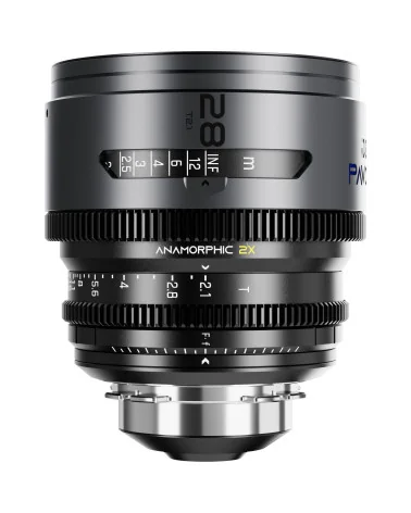 DZOFilm Pavo 2x Anamorphic 6-Lens Kit (28/32/40/55/75/100mm T2.1/T2.4) PL & EF Mount (S35) Revêtement bleu