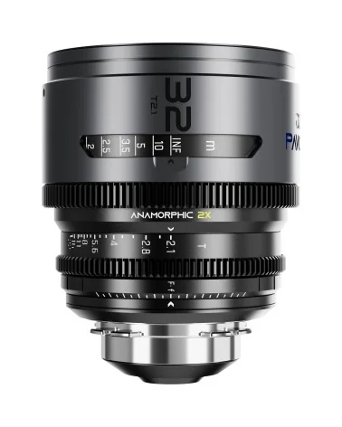 DZOFilm Pavo 2x Anamorphic 6-Lens Kit (28/32/40/55/75/100mm T2.1/T2.4) PL Mount (S35) Bleu