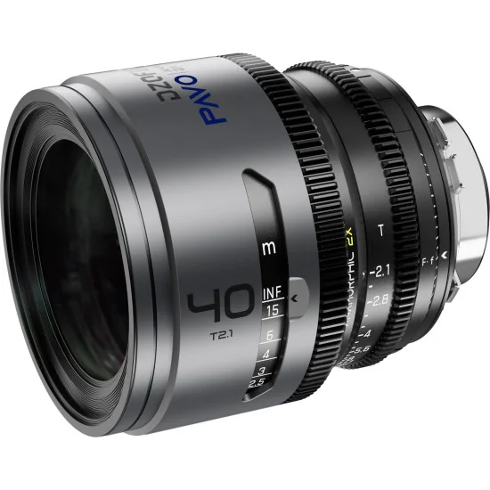 DZOFilm Pavo 2x Anamorphic 6-Lens Kit (28/32/40/55/75/100mm T2.1/T2.4) PL & EF Mount (S35) Blue Coating