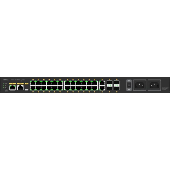 Netgear M4250-26G4F-PoE++ (GSM4230UP-100EUS) | AV Line Managed Switch, 24x1G Ultra90 PoE++ 1440W, 2x1G, 4xSFP