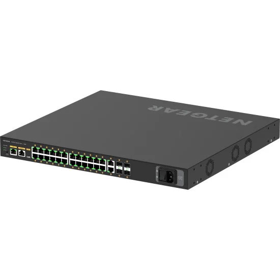 Netgear M4250-26G4XF-PoE+ (GSM4230PX-100EUS) | AV Line Managed Switch, 24x1G PoE+ 480W, 2x1G, 4xSFP+