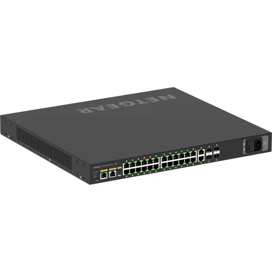 Netgear M4250-26G4XF-PoE+ (GSM4230PX-100EUS) | AV Line Managed Switch, 24x1G PoE+ 480W, 2x1G, 4xSFP+