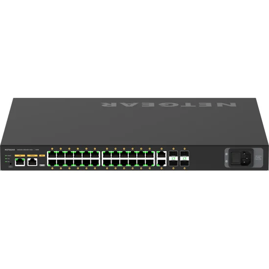 Netgear M4250-26G4XF-PoE+ (GSM4230PX-100EUS) | AV Line Managed Switch, 24x1G PoE+ 480W, 2x1G, 4xSFP+