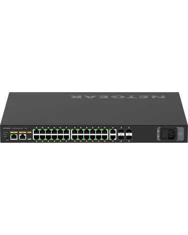 Netgear M4250-26G4XF-PoE+ (GSM4230PX-100EUS) | AV Line Managed Switch, 24x1G PoE+ 480W, 2x1G, 4xSFP+