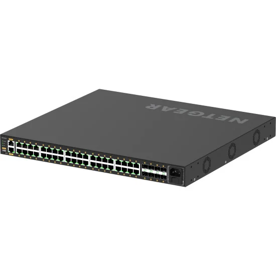 Netgear M4250-40G8F-PoE+ (GSM4248P-100EUS) | AV Line Managed Switch, 40x1G PoE+ 480W, 8xSFP