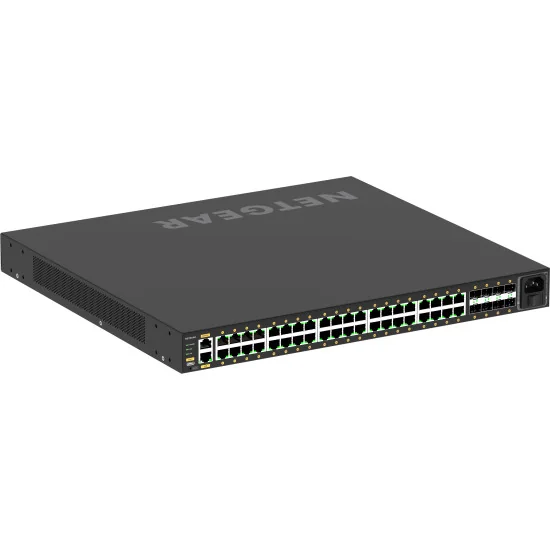 Netgear M4250-40G8F-PoE+ (GSM4248P-100EUS) | AV Line Managed Switch, 40x1G PoE+ 480W, 8xSFP