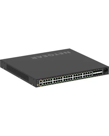 Netgear M4250-40G8F-PoE+ (GSM4248P-100EUS) | AV Line Managed Switch, 40x1G PoE+ 480W, 8xSFP