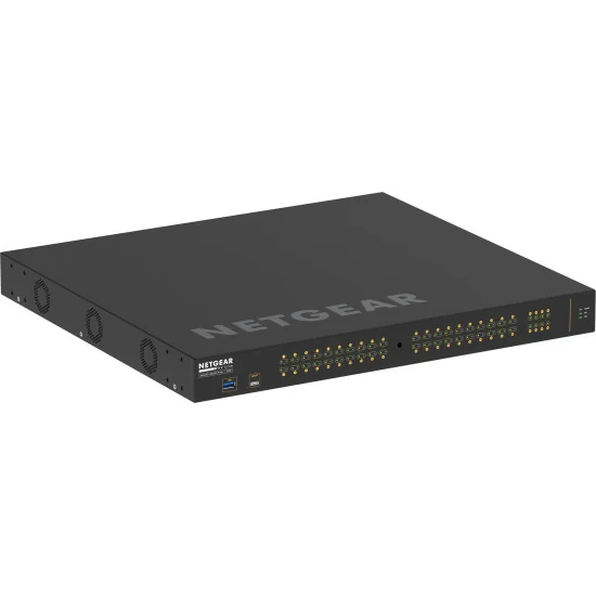 Netgear M4250-40G8F-PoE+ (GSM4248P-100EUS) | AV Line Managed Switch, 40x1G PoE+ 480W, 8xSFP