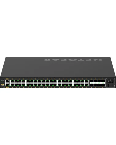 Netgear M4250-40G8F-PoE+ (GSM4248P-100EUS) | AV Line Managed Switch, 40x1G PoE+ 480W, 8xSFP