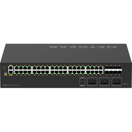 Netgear M4250-40G8XF-PoE++ (GSM4248UX-100EUS) | AV Line Managed Switch, 40x1G Ultra90 PoE++ 2880W, 8xSFP+