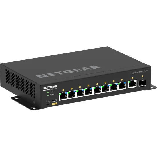 Netgear M4250-9G1F-PoE+ (GSM4210PD-100EUS) | AV Line Managed Switch, 8x1G PoE+ 110W, 1x1G, 1xSFP