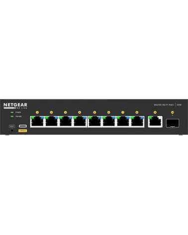 Netgear M4250-9G1F-PoE+ (GSM4210PD-100EUS) | Série AV manageable switch, 8x1G PoE+ 110W, 1x1G, 1xSFP