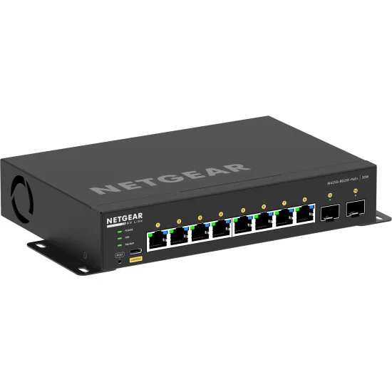 Netgear M4250-8G2XF-PoE+ (GSM4210PX-100EUS) | AV Line Managed Switch, 8x1G PoE+ 220W, 2xSFP+