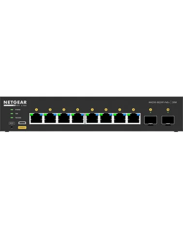 Netgear M4250-8G2XF-PoE+ (GSM4210PX-100EUS) | AV Line Managed Switch, 8x1G PoE+ 220W, 2xSFP+