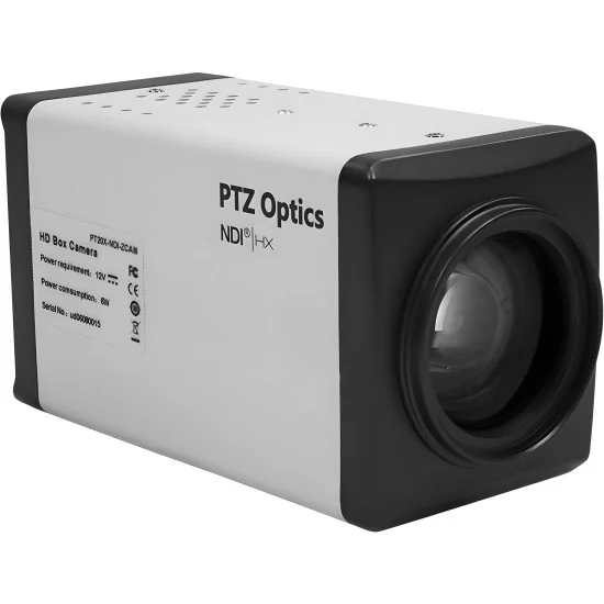 PTZOptics ZCam 20X-NDI | 3G-SDI Box Caméra, 20x Zoom, NDI, IP Streaming, PoE