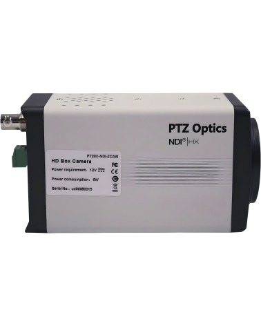 PTZOptics ZCam 20X-NDI | 3G-SDI Box Caméra, 20x Zoom, NDI, IP Streaming, PoE