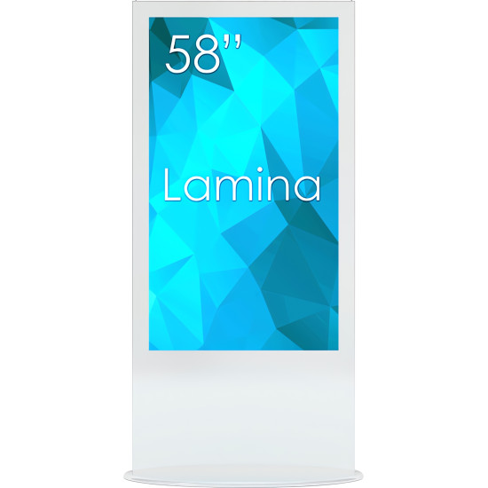 SWEDX Lamina 58" White SWL-58K8-A1 | Digital Signage Totem Kiosk, 4K, HDMI, USB