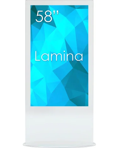 SWEDX Lamina 58" White SWL-58K8-A1 | Digital Signage Totem Kiosk, 4K, HDMI, USB