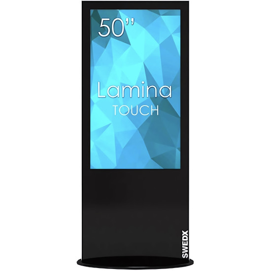 SWEDX Lamina Touch 50" Black SWLT-50K8-A2 | Digital Signage Totem Kiosk, 4K, HDMI, USB