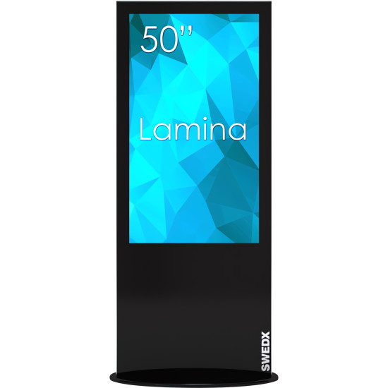 SWEDX Lamina 50" Black SWL-50K8-A2 | Digital Signage Totem Kiosk, 4K, HDMI, USB