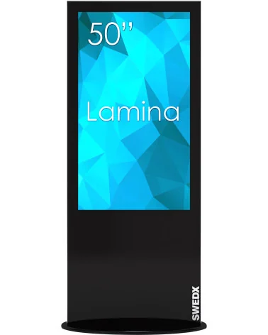 SWEDX Lamina 50" Black SWL-50K8-A2 | Digital Signage Totem Kiosk, 4K, HDMI, USB