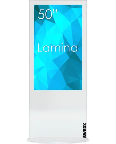 SWEDX Lamina 50" White SWL-50K8-A1 | Digital Signage Totem Kiosk, 4K, HDMI, USB