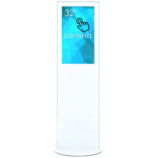 SWEDX Lamina Touch 32" White SWLT-32K8-A1 | Digital Signage Totem Kiosk, 4K, HDMI, USB