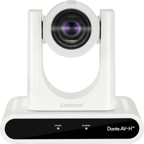 Lumens VC-TR60 Dante AV-H White | 4K AI Auto-Tracking Caméra PTZ, 12x Zoom, SDI, HDMI, IP Streaming, PoE