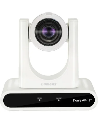 Lumens VC-TR60 Dante AV-H White | 4K AI Auto-Tracking Caméra PTZ, 12x Zoom, SDI, HDMI, IP Streaming, PoE