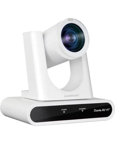 Lumens VC-TR60 Dante AV-H White | 4K AI Auto-Tracking Caméra PTZ, 12x Zoom, SDI, HDMI, IP Streaming, PoE