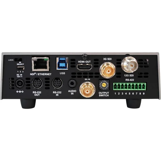 Lumens VC-A71P-HN Black | Caméra PTZ, 4K 60fps, 30x Zoom, 12G-SDI, HDMI, NDI High Bandwidth, IP Streaming, PoE