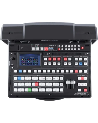 Datavideo HS-4000 | 8-Channel 4K Streaming Video Mixer, 12G-SDI, HDMI, XLR, 17.3" Screen