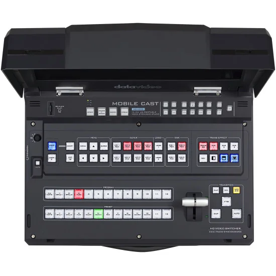 Datavideo HS-3200 | 12-Channel Streaming Video Mixer, SDI, HDMI, XLR, 17.3" Screen