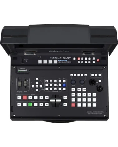 Datavideo HS-1600T MARK II | 4-Channel Streaming Video Mixer, HDBaseT, HDMI, XLR, 17.3" Screen