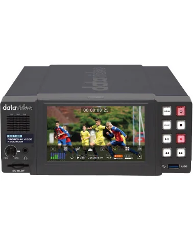 Datavideo HDR-80 | 4K SSD Recorder, 4 Channel 1080p Recording, Monitor 5", HDMI, SDI, XLR