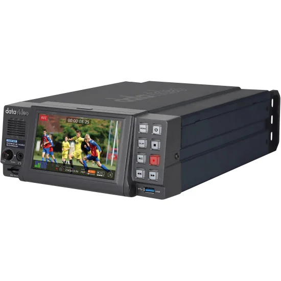 Datavideo HDR-80 | 4K SSD Recorder, 4 Channel 1080p Recording, Monitor 5", HDMI, SDI, XLR