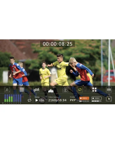 Datavideo HDR-80 | 4K SSD Recorder, 4 Channel 1080p Recording, Monitor 5", HDMI, SDI, XLR