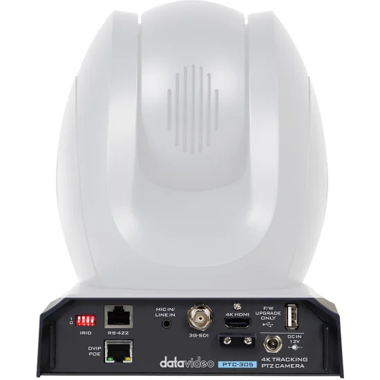Datavideo PTC-305 White | 4K AI Auto-Tracking Caméra PTZ, 20x Zoom, SDI, HDMI, IP Streaming, PoE
