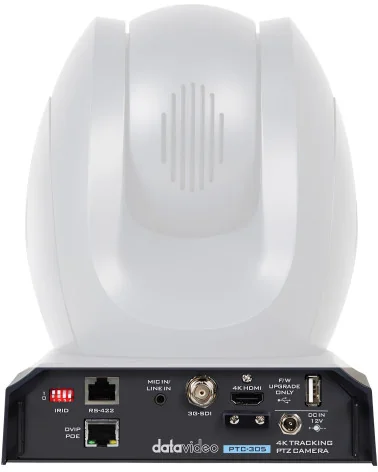 Datavideo PTC-305 White | 4K AI Auto-Tracking Caméra PTZ, 20x Zoom, SDI, HDMI, IP Streaming, PoE