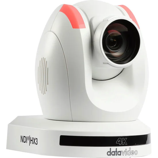 Datavideo PTC-285NDI White | 4K Auto-Tracking PTZ Camera, 12x Zoom, NDI|HX3, SDI, HDMI, IP Streaming, PoE