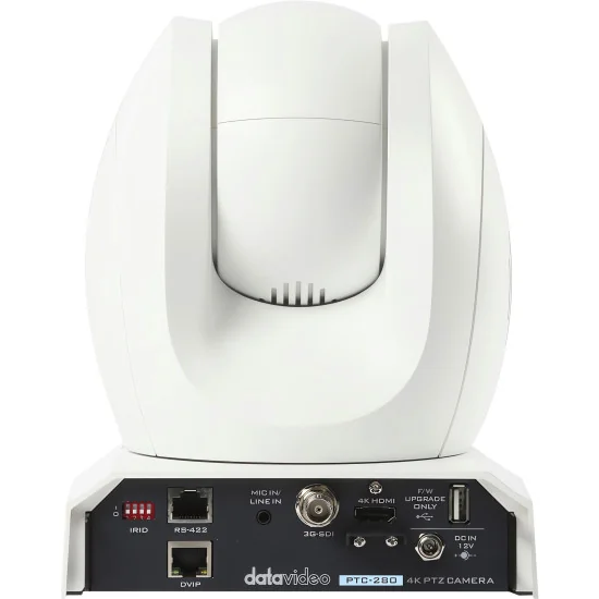 Datavideo PTC-280 White | 4K PTZ Camera, 12x Zoom, SDI, HDMI, IP Streaming, PoE