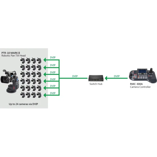 Datavideo PTR-10 Mark II | Motorized Pan/Tilt Head, HDMI, SDI, RS422