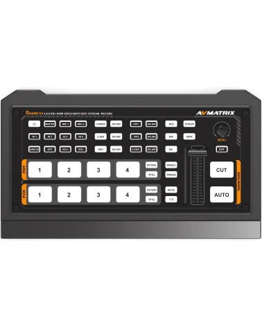 AVMATRIX Shark S4 | 4-Channel Streaming Video Mixer, SDI, HDMI, USB & RJ45 Stream