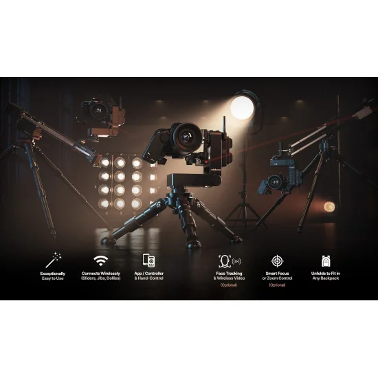 edelkrone HeadPLUS v2 | Tête motorisée Pan/Tilt, Appli sans fil, Intégration Slider & Jib